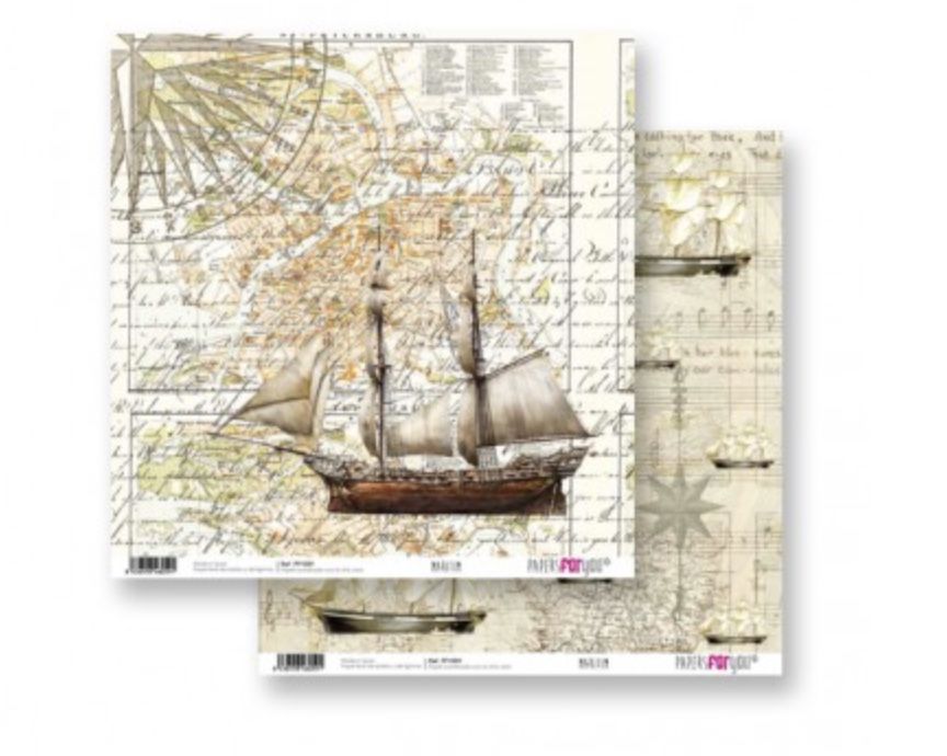 Colección scrap Marítima , papersforyou, 30 x 30