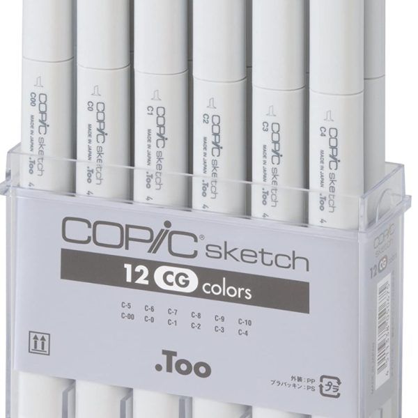 COPIC sketch, 12 CG colors