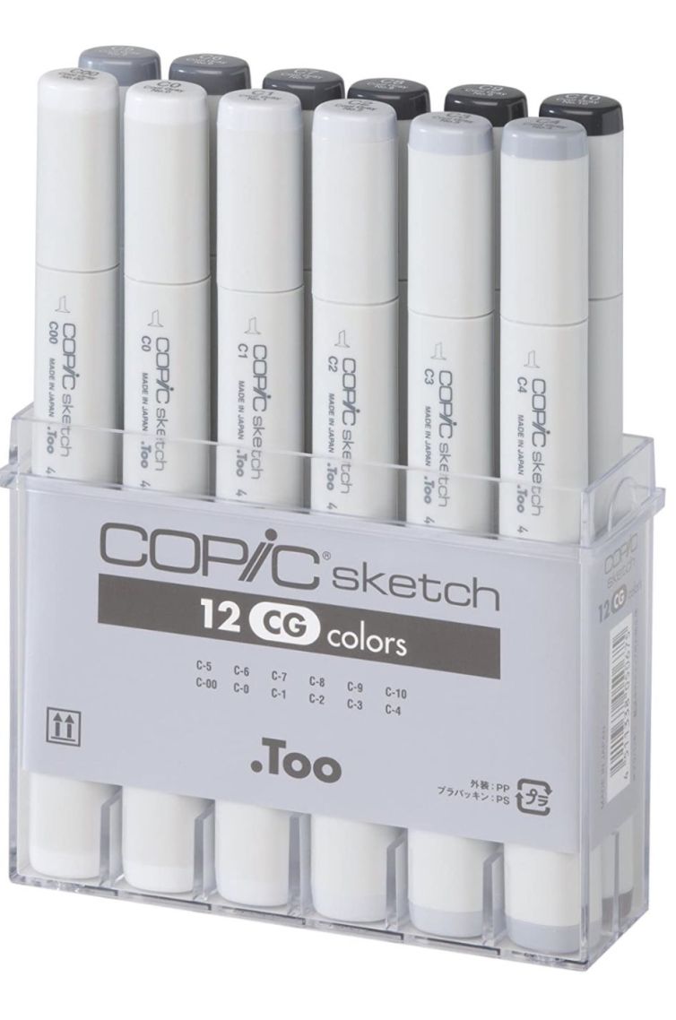 COPIC sketch, 12 CG colors