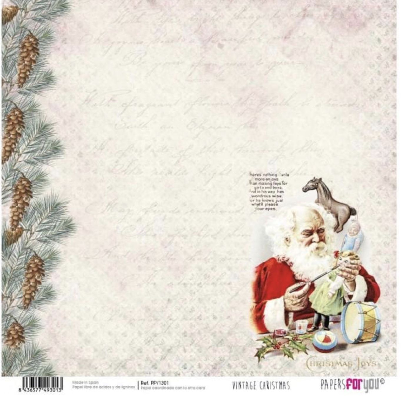 Vintage Chrismas, 30 x 30 , papersforyou