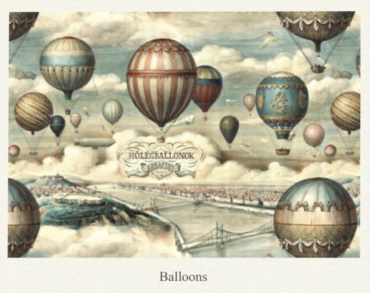 Papel decoupage,Ballons , 70 x 100cm, WP11-02
