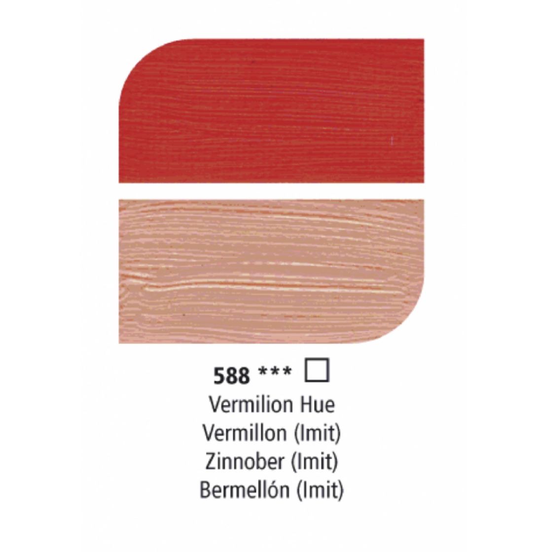Pintura óleo Vermillon Hue/ Rojo Bermellón ( imit) , 588, 38 ml , Graduate Oil, Daler Rowney