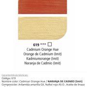 Pintura óleo Cadmiun Orange / Naranja de Cadmio ( imit) ,619, 38 ml , Graduate Oil, Daler Rowney