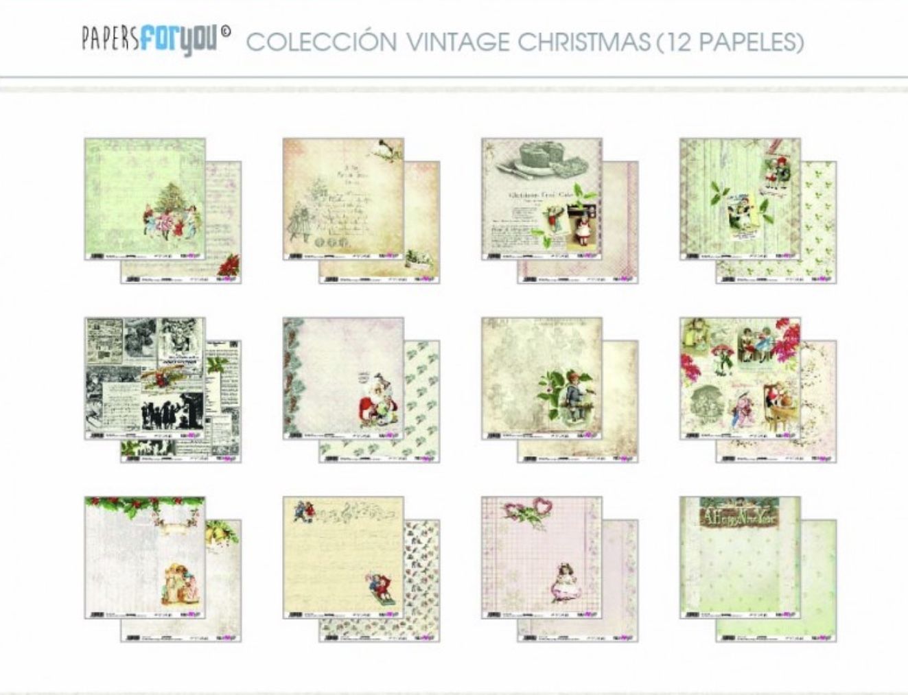 Vintage Chrismas, 30 x 30 , papersforyou