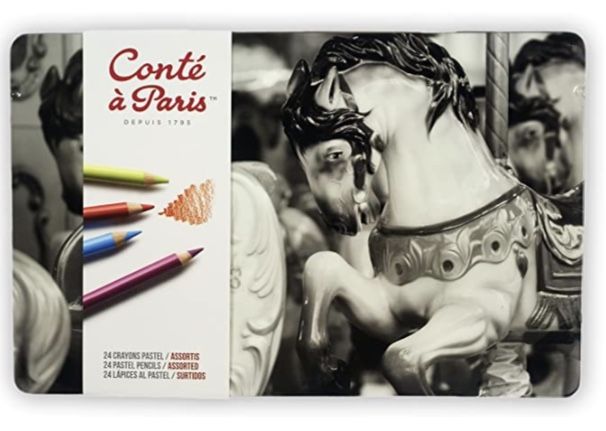 24 lápices al pastel , Conté