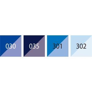 Set 4 Rotuladores Bicolor 2 puntas Brushables Azules