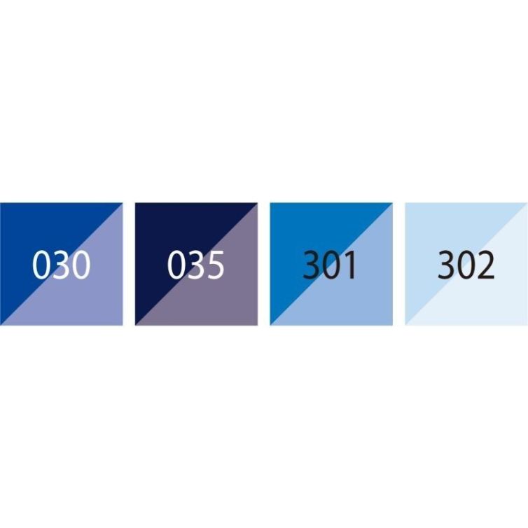 Set 4 Rotuladores Bicolor 2 puntas Brushables Azules