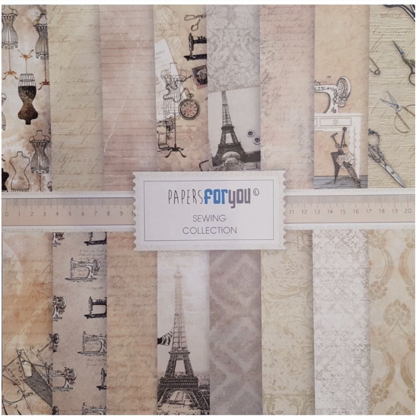 Colección scrap SEWING , papersforyou, 30 x 30