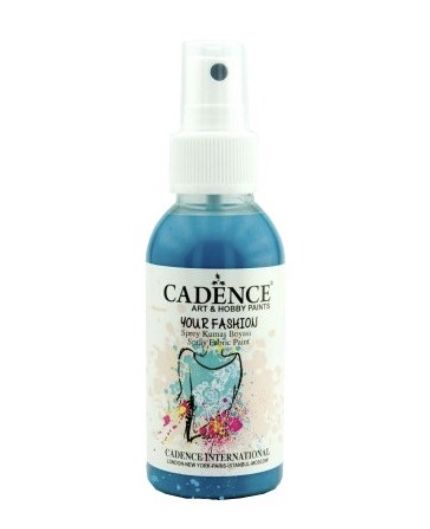 Pintura Para Tela en Spray, YOUR FASHION, turquesa oscura, YF1116, 100 ml, Cadence