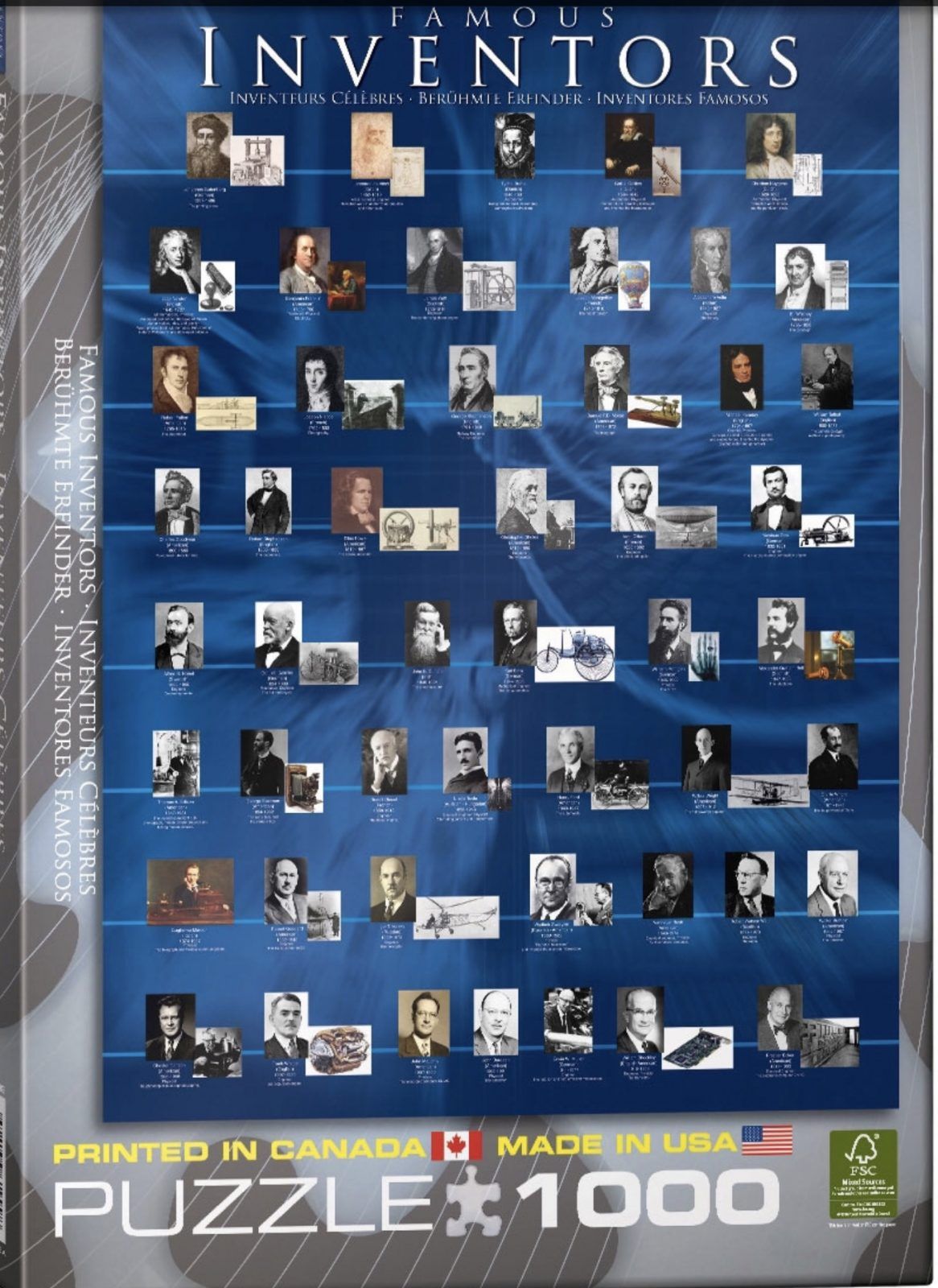 EUROGRAPHICS Puzzle 1000 Famous Inventors