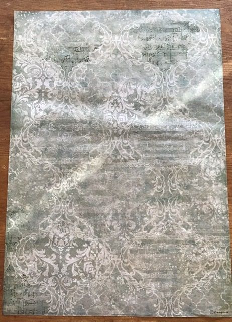 Papel arroz, fondo verde
