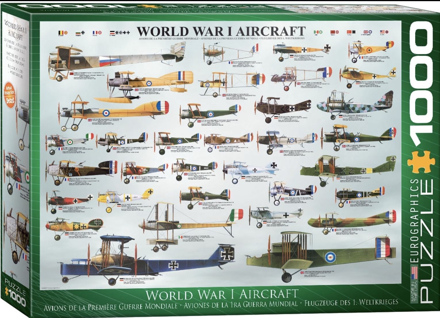 EUROGRAPHICS Puzzle 1000 World War I Aircraft