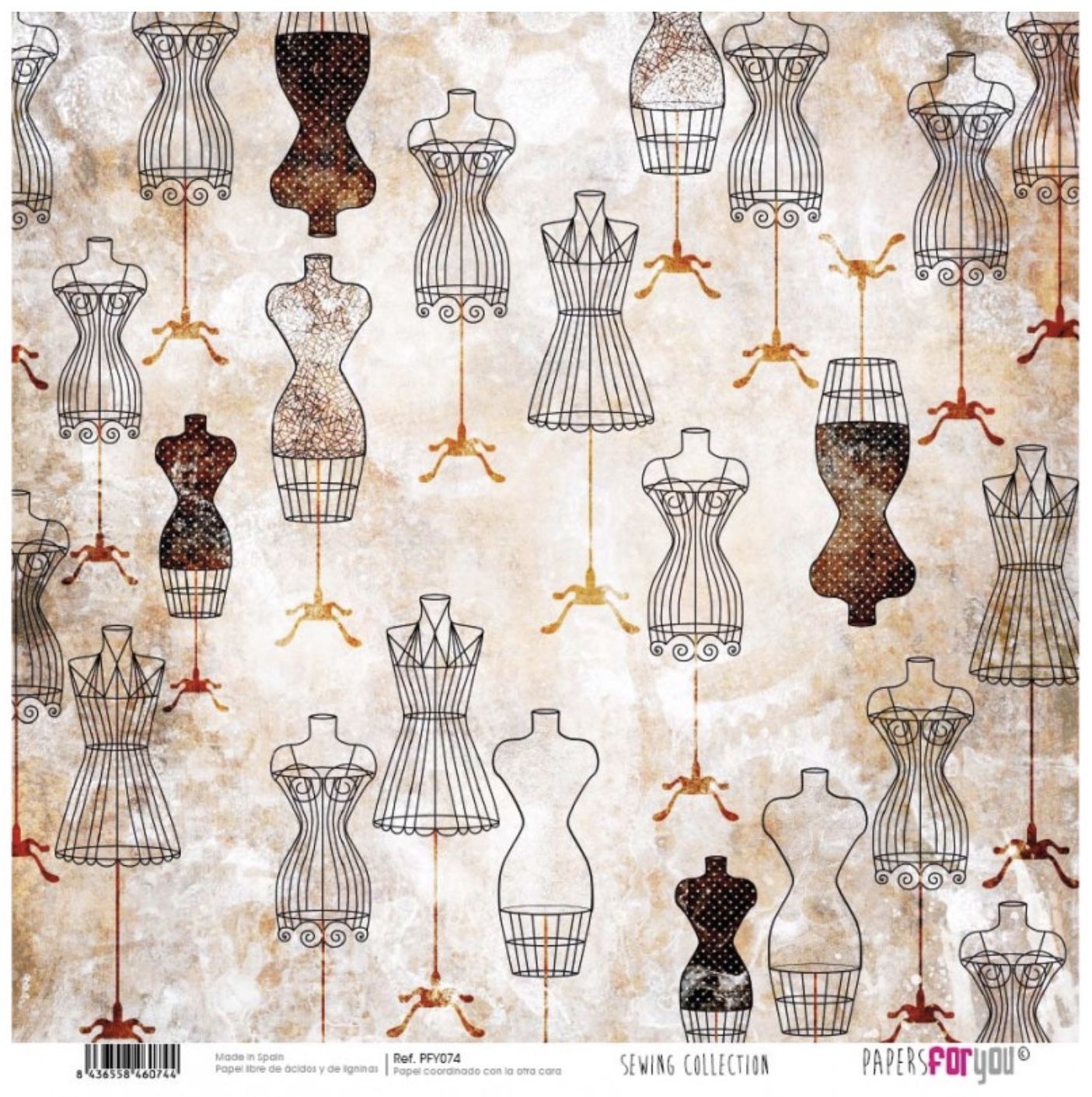 Colección scrap SEWING , papersforyou, 30 x 30