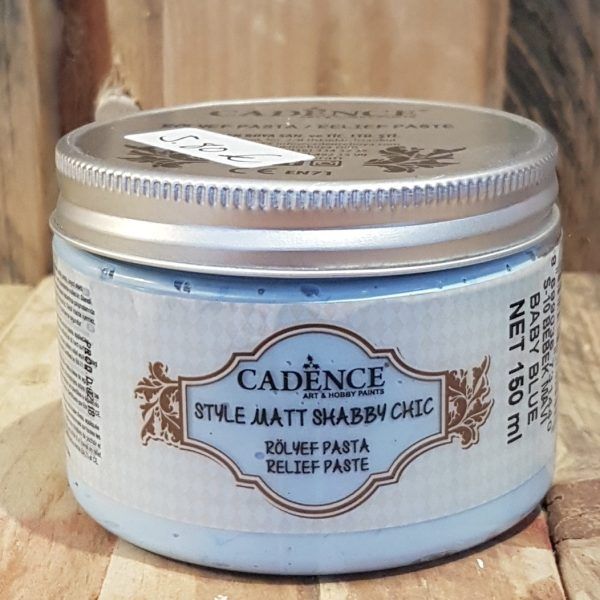 Pasta de relieve mate SHABBY CHIC azul bebé