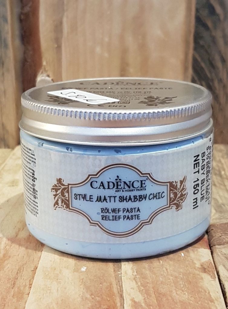 Pasta de relieve mate SHABBY CHIC azul bebé