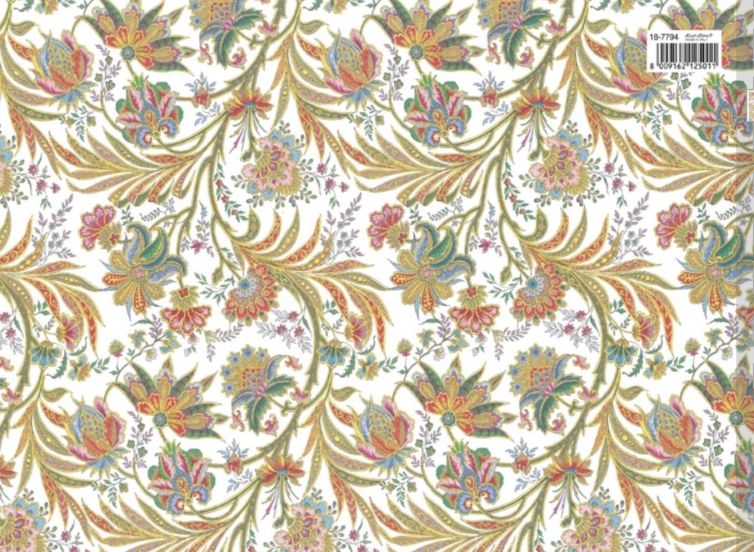 Papel KARTOS, INTRECCIO FIORI, ORO CIPRIO, 70 x 100, 7794