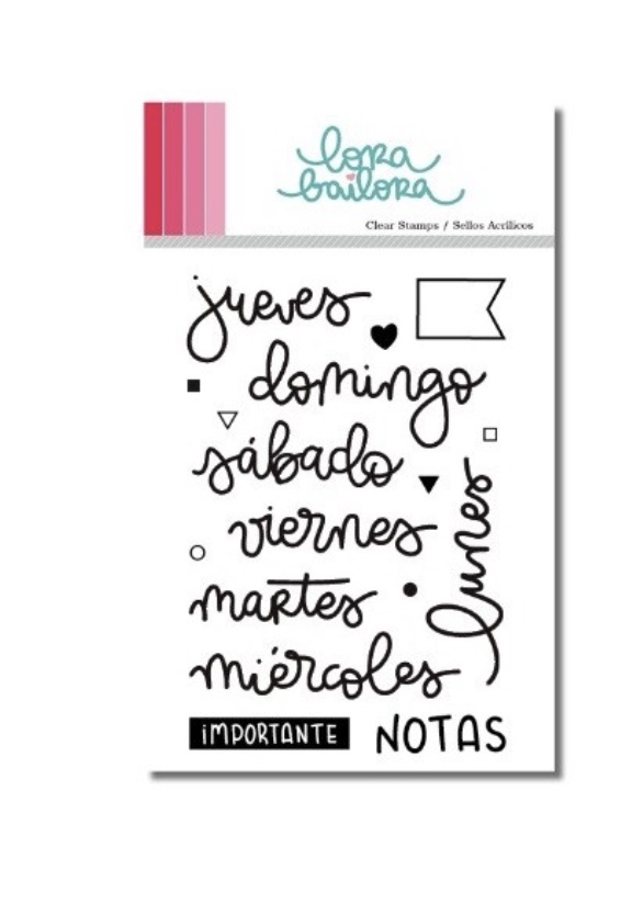Sello días de la semana, lora bailora