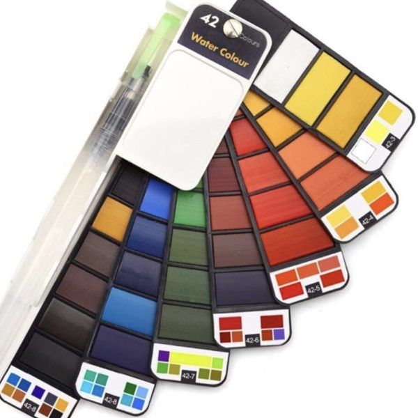 Caja – abanico de acuarela 42 colores Start