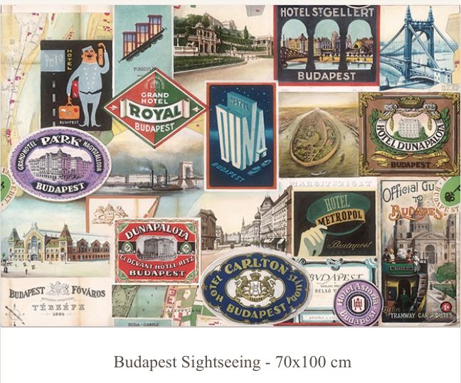 Papel decoupage, Budapest Sightseeing, 70 x 100 cm, WP16-02