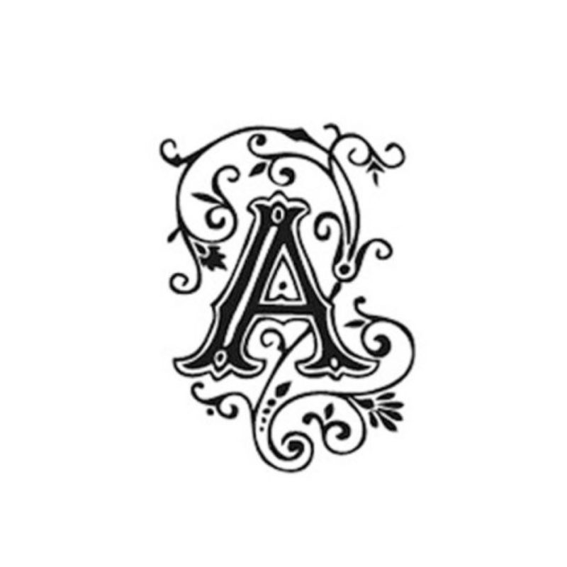 Sello de madera, A , alfabeto árabe