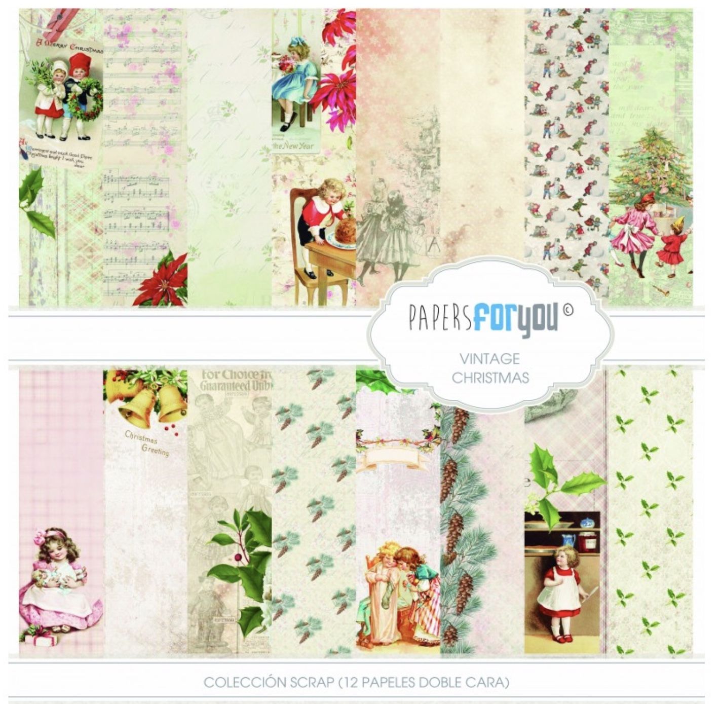 Vintage Chrismas, 30 x 30 , papersforyou