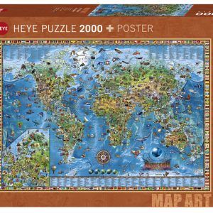 HEYE Puzzle 2000 Amazing World - Map Art Art.-Nr. 29846