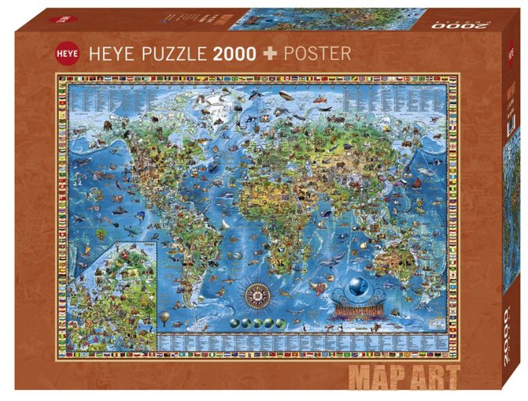 HEYE Puzzle 2000 Amazing World – Map Art Art.-Nr. 29846