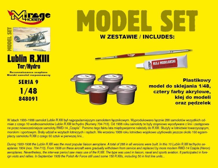 1:48 Lublin R.XIII Ter/hydro Art.-Nr. 848091