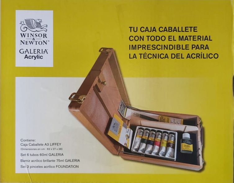 Caja Caballete + Set Acrílico Galería