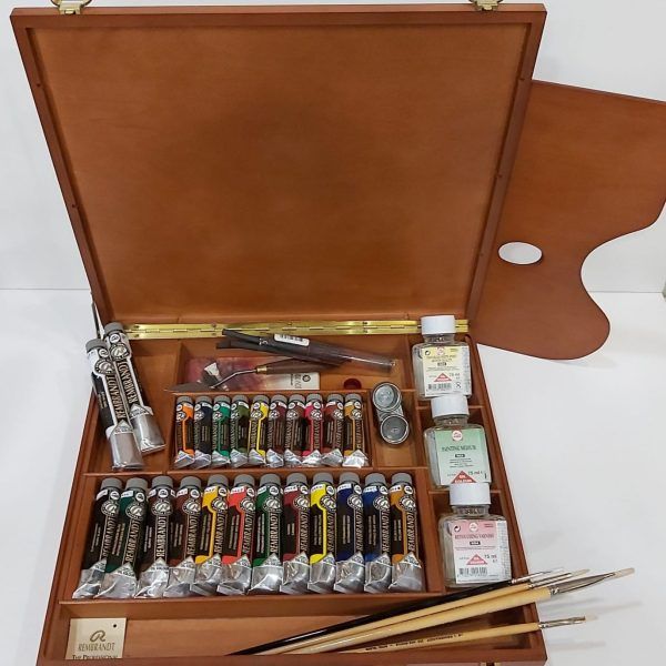 Caja Madera Óleo Rembrandt 24 tubos