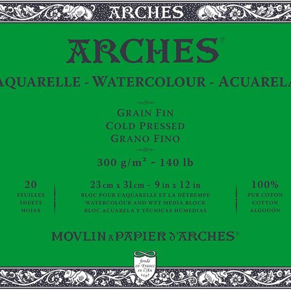 Bloc Acuarela Arches® Grano Fino 23×31 cm Art.-Nr. A1795060