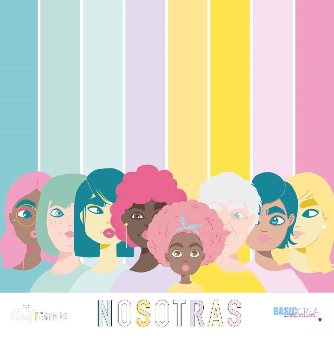 Colección «Nosotras» – The Mint Feather 30 x 30 Art.-Nr. BMFPS43