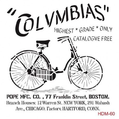 Plantilla 25 x 25 Bici Columbias HDM60