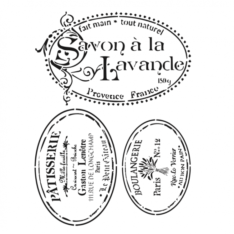 Plantilla 45 x 45 Jabón de Lavanda HD044