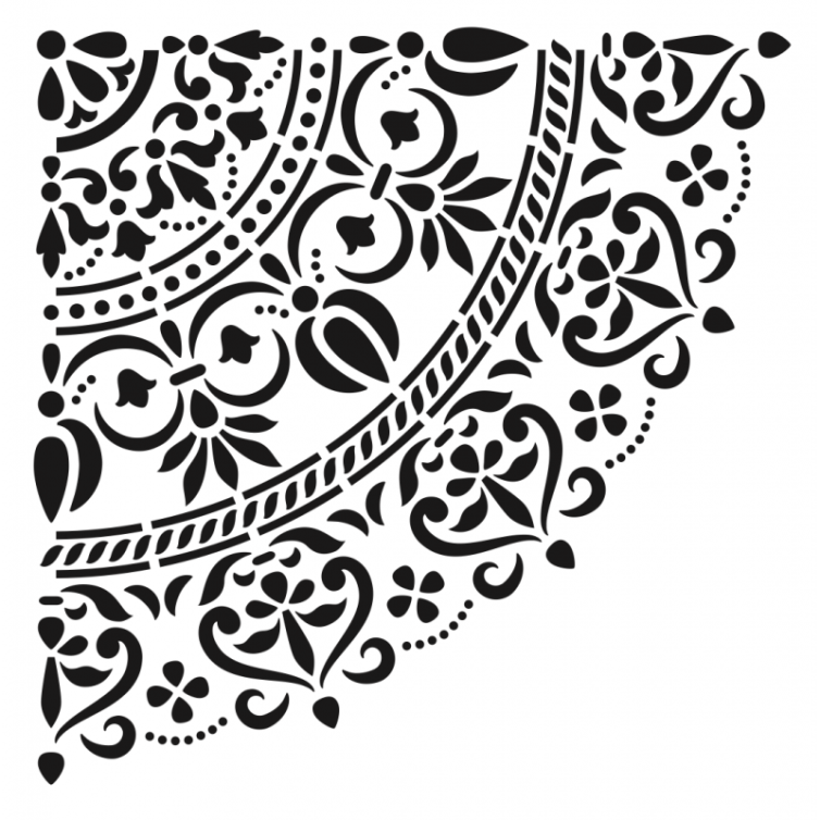 Plantilla 45 x 45 1/4 Mandala Grande HD110