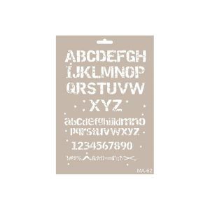 Plantilla 21 x 30 Mix Media Alfabeto Cargo MA062