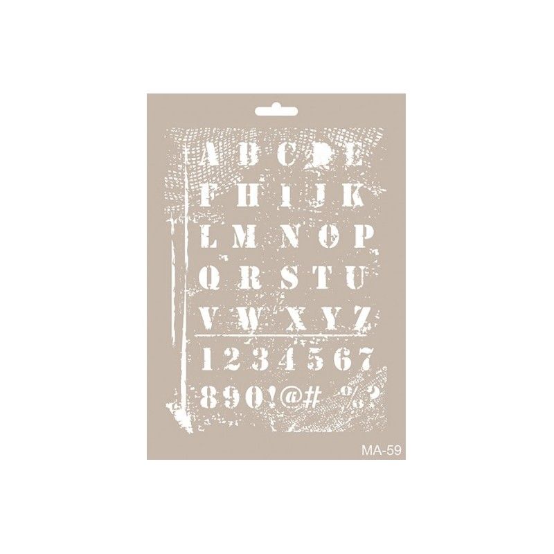 Plantilla 21 x 30 Mix Media Letras Distress MA059
