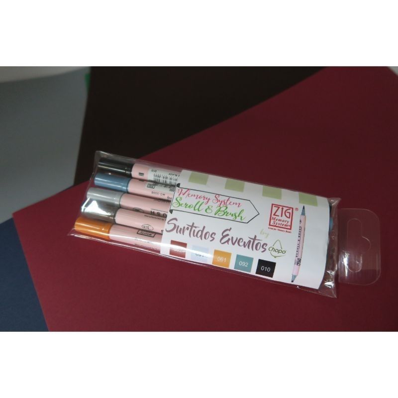 Set 5 Rotuladores Scroll & Brush 2 Puntas Eventos