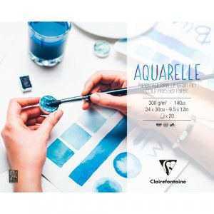 Bloc Acuarela Clairefontaine Aquarelle 24×30 cm