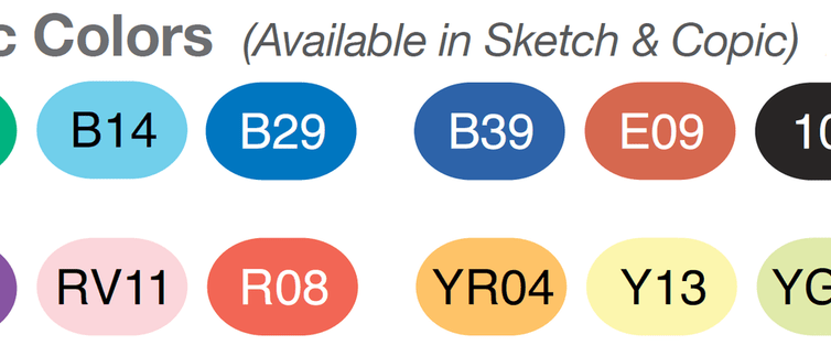 Copic Sketch 12 Color Set