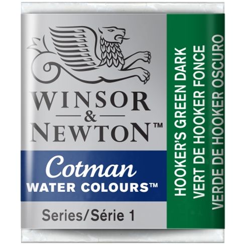 Acuarela Cotman 1/2 godet (24) Verde de Hooker Oscuro