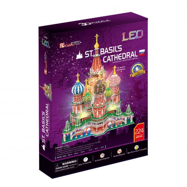 Puzzle 3D Catedral de San Basilio con LED Art.-Nr. L519h