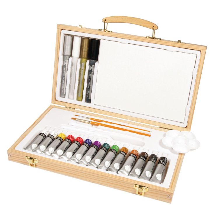 Maletín de Madera con Pinturas Acrílicas Art.-Nr. D126500550