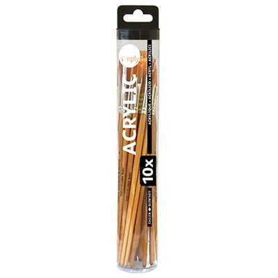 Set de pinceles Daler Rowney Simply Sintéticos – 10 pinceles