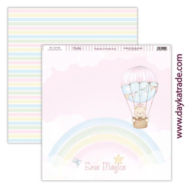 Papel scrap bebé niña – colección “Ha nacido una estrella” Art.-Nr. SCP-436