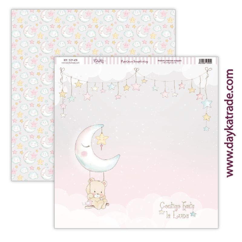 Papel scrap bebé niña – colección “Ha nacido una estrella” Art.-Nr. SCP-439
