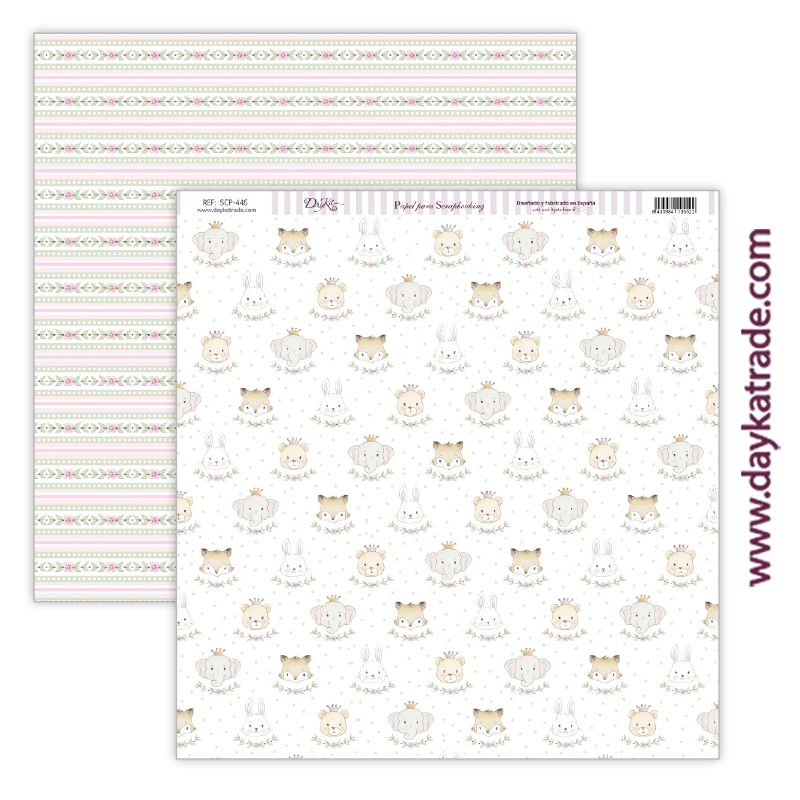 Papel scrap bebé niña – colección “Ha nacido una estrella” Art.-Nr. SCP-446