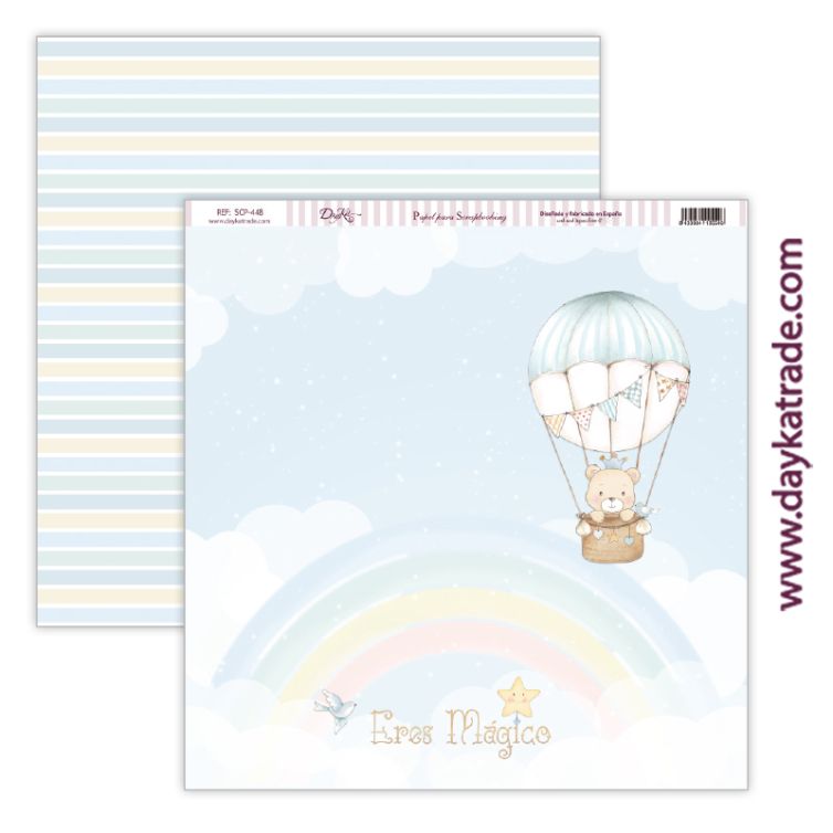 Papel scrap bebé niño – colección “Ha nacido una estrella” Art.-Nr. SCP-448