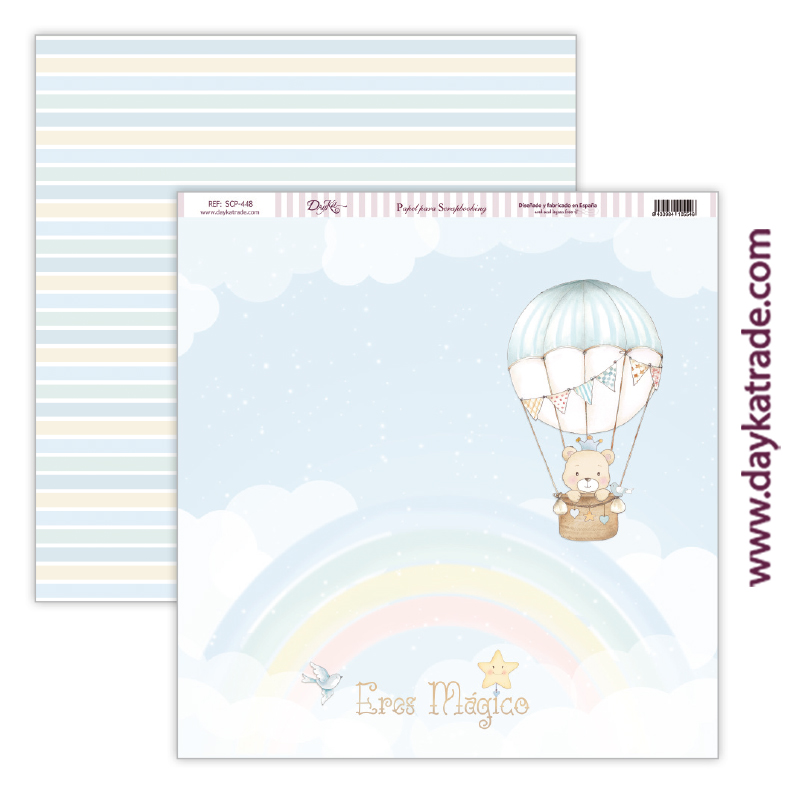 Papel scrap bebé niño – colección “Ha nacido una estrella” Art.-Nr. SCP-448