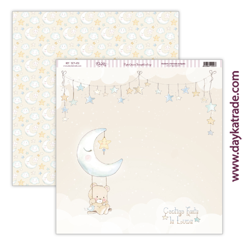 Papel scrap bebé niño – colección “Ha nacido una estrella” Art.-Nr. SCP-451